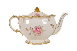 ROYAL CROWN DERBY - 1960S / 1970S BONE CHINA ROYAL PINXTON ROSES TEAPOT