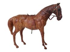 LIBERTY STYLE - MID 20TH CENTURY LEATHER HORSE MODEL