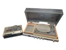 1970S VINTAGE SONY MUSIC SYSTEM TURNTABLE WITH SONY STEREO CASSETTE RECORDER