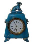 MANNER OF JULES VIEILLARD - 19TH CENTURY FRENCH CERAMIC MANTEL CLOCK