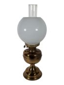 DUPLEX LATE 19TH / EARLY 20TH CENTURY VINTAGE BRASS OIL LAMP