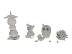 SWAROVSKI - COLLECTION OF LATE 20TH CENTURY CRYSTAL GLASS FIGURES