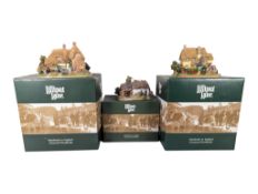 LILLIPUT LANE - COLLECTION OF THREE BOXED COTTAGE RESIN SCULPTURES