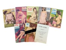COLLECTION OF EIGHT 1960S VINTAGE ADULT EROTIC GLAMOUR POCKET MAGAZINES