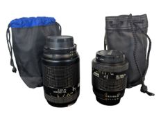 NIKON - TWO 1986 VINTAGE DIGITAL CAMERA AF NIKKOR LENSES