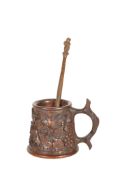 19TH CENTURY CONTINENTAL GERMAN BLACK FOREST MUG & PEN