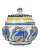 CARTER STABLER ADAMS LTD - POOLE POTTERY - VINTAGE 20TH CENTURY LIDDED JAM PRESERVE JAR