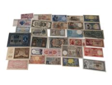 COLLECTION OF VINTAGE 20TH CENTURY FOREIGN BANKNOTES