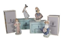 LLADRO - COLLECTION OF FOUR LATE 20TH / 21ST CENTURY PORCELAIN FIGURES