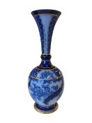 JAMES MACINTYRE - LATE 19TH CENTURY CERAMIC AURELIAN WARE BLUE AND WHITE VASE