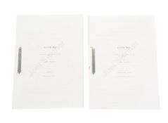 DOCTOR WHO - JOURNEY TO THE CENTRE OF THE TARDIS (2013) - 2X ORIGINAL DRAFT SCRIPTS