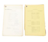 SID COLIN COLLECTION - PRODUCTION SCRIPTS