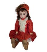 DOLLS - 19TH CENTURY TETE JUMEAU GERMAN BISQUE HEADED DOLL