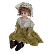 DOLLS - ANTIQUE BISQUE HEADED DOLL