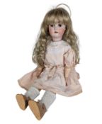 DOLLS - GERMAN HERTEL SCHWAB BISQUE HEADED DOLL