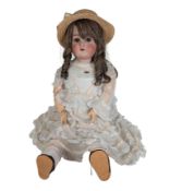 DOLLS - ANTIQUE GERMAN SIMON & HALBIG BISQUE HEADED DOLL D