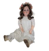 DOLLS - ANTIQUE GERMAN BISQUE HEADED DOLL