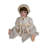 DOLLS - ANTIQUE GERMAN FRANZ SCHMIDT BISQUE HEADED DOLL