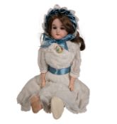 DOLLS - GERMAN GEBRUDER KUHNLENZ BISQUE HEADED DOLL