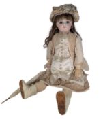 DOLLS - ANTIQUE BISQUE HEADED DOLL