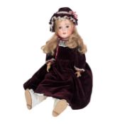 DOLLS - ANTIQUE GERMAN BERGMANN WALTERHAUSEN NISQUE HEADED DOLL