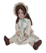 DOLLS - ANTIQUE GERMAN SIMON & HALBIG BISQUE HEADED DOLL