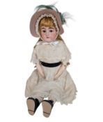 DOLLS - ANTIQUE GERMAN DEP BISQUE HEADED DOLL