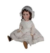 DOLLS - ANTIQUE GERMAN BISQUE HEADED DOLL