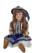 DOLLS - GERMAN SIMON & HALBIG BISQUE HEADED DOLL