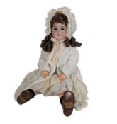 DOLLS - ANTIQUE GERMAN SIMON & HALBIG BISQUE HEADED DOLL