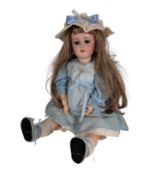 DOLLS - ANTIQUE GERMAN FRANZ SCHMIDT BISQUE HEADED DOLL