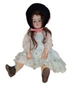 DOLLS - GERMAN SIMON & HALBIG BISQUE HEADED DOLL
