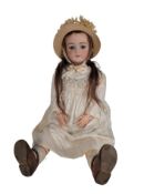 DOLLS - GERMAN SIMON & HALBIG BISQUE HEADED DOLL