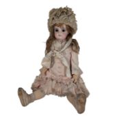 DOLLS - ANTIQUE BISQUE HEADED DOLL