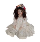 DOLLS - ANTIQUE GERMAN SIMON & HALBIG BISQUE HEADED DOLL