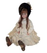 DOLLS - ANTIQUE GERMAN BISQUE HEADED DOLL