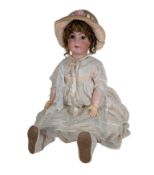 DOLLS - ANTIQUE GERMAN DEP BISQUE HEADED DOLL