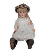 DOLLS - ANTIQUE GERMAN SIMON & HALBIG BISQUE HEADED DOLL