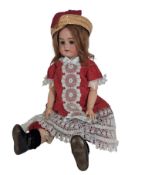 DOLLS - GERMAN SIMON & HALBIG BISQUE HEADED DOLL