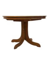 MID CENTURY MODERN DESIGN - MID CENTURY TEAK CIRCULAR DINING TABLE