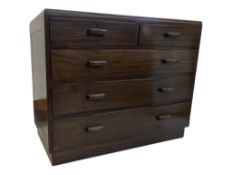 MID CENTURY 1940S OAK AIR MINISTRY STYLE CHEST OF DRAWERS