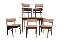 WHITE & NEWTON - MID CENTURY TEAK EXTENDING DINING TABLE & CHAIRS