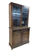EARLY 20TH CENTURY EDWARDIAN WALNUT LIBRARY BOOKCASE