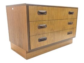 G PLAN FURNITURE - FRESCO RANGE - MID CENTURY THREE DRAWER CHEST OF DRAWERS