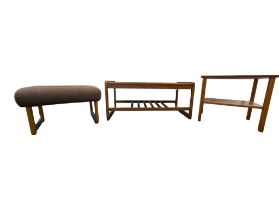 COLLECTION OF MID CENTURY TEAK LIVING ROOM FURNITURE