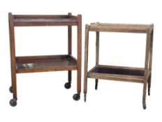 TWO MID CENTURY HOSTESS TEA TROLLEYS