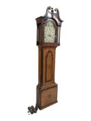 19TH CENTURY PAINTED FACE LONGCASE CLOCK
