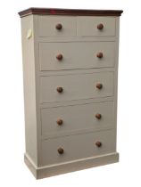 LARGE CONTEMPORARY PEDESTAL CHEST OF DRAWERS