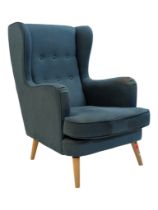 CONTEMPORARY MODERN DESIGN - HABITAT CALLIE - WING BACK ARMCHAIR
