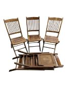 SET OF SET VINTAGE 20TH CENTURY TEAK FOLDING SPACE SAVING CHAIRS